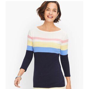 Talbots Striped Multicolor Women's Tunic Tee NWT  1X